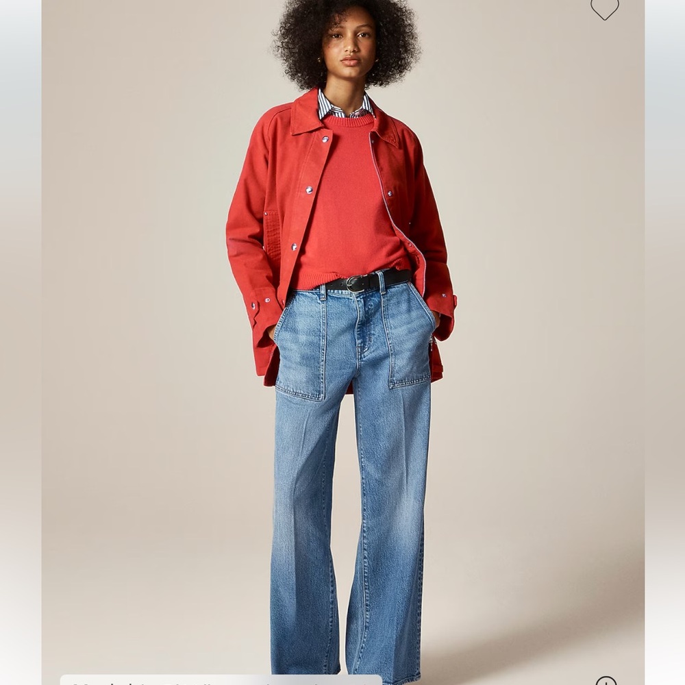 NWT J.Crew Camp Pocket Wide Leg Jeans 26P